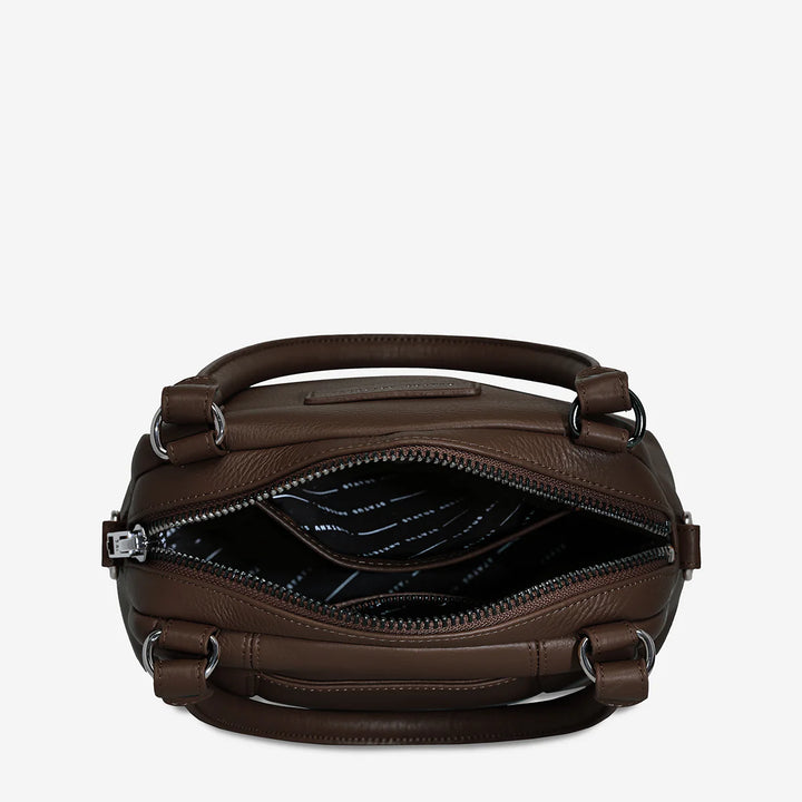 STATUS ANXIETY Womens Mini Mountains Leather Bag  - Cocoa, WOMENS BAGS & CLUTCHES, STATUS ANXIETY, Elwood 101