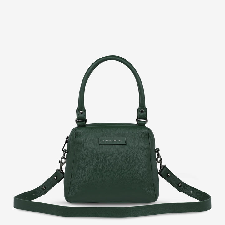 STATUS ANXIETY Womens Mini Mountains Leather Bag Green, WOMENS BAGS & CLUTCHES, STATUS ANXIETY, Elwood 101