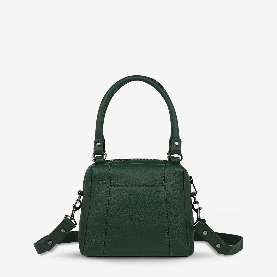 STATUS ANXIETY Womens Mini Mountains Leather Bag Green, WOMENS BAGS & CLUTCHES, STATUS ANXIETY, Elwood 101