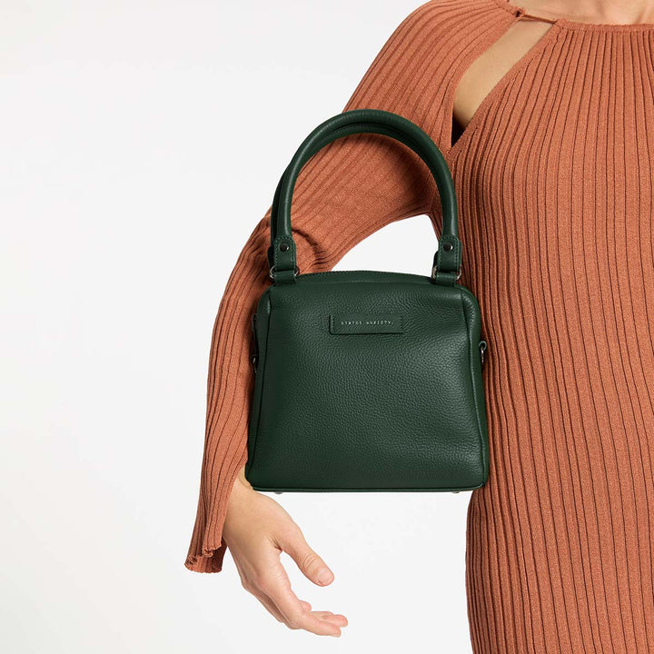 STATUS ANXIETY Womens Mini Mountains Leather Bag Green, WOMENS BAGS & CLUTCHES, STATUS ANXIETY, Elwood 101