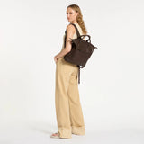 STATUS ANXIETY Womens Mini Waves Leather Backpack- Cocoa, WOMENS WALLETS & BAGS, STATUS ANXIETY, Elwood 101
