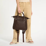 STATUS ANXIETY Womens Mini Waves Leather Backpack- Cocoa, WOMENS WALLETS & BAGS, STATUS ANXIETY, Elwood 101