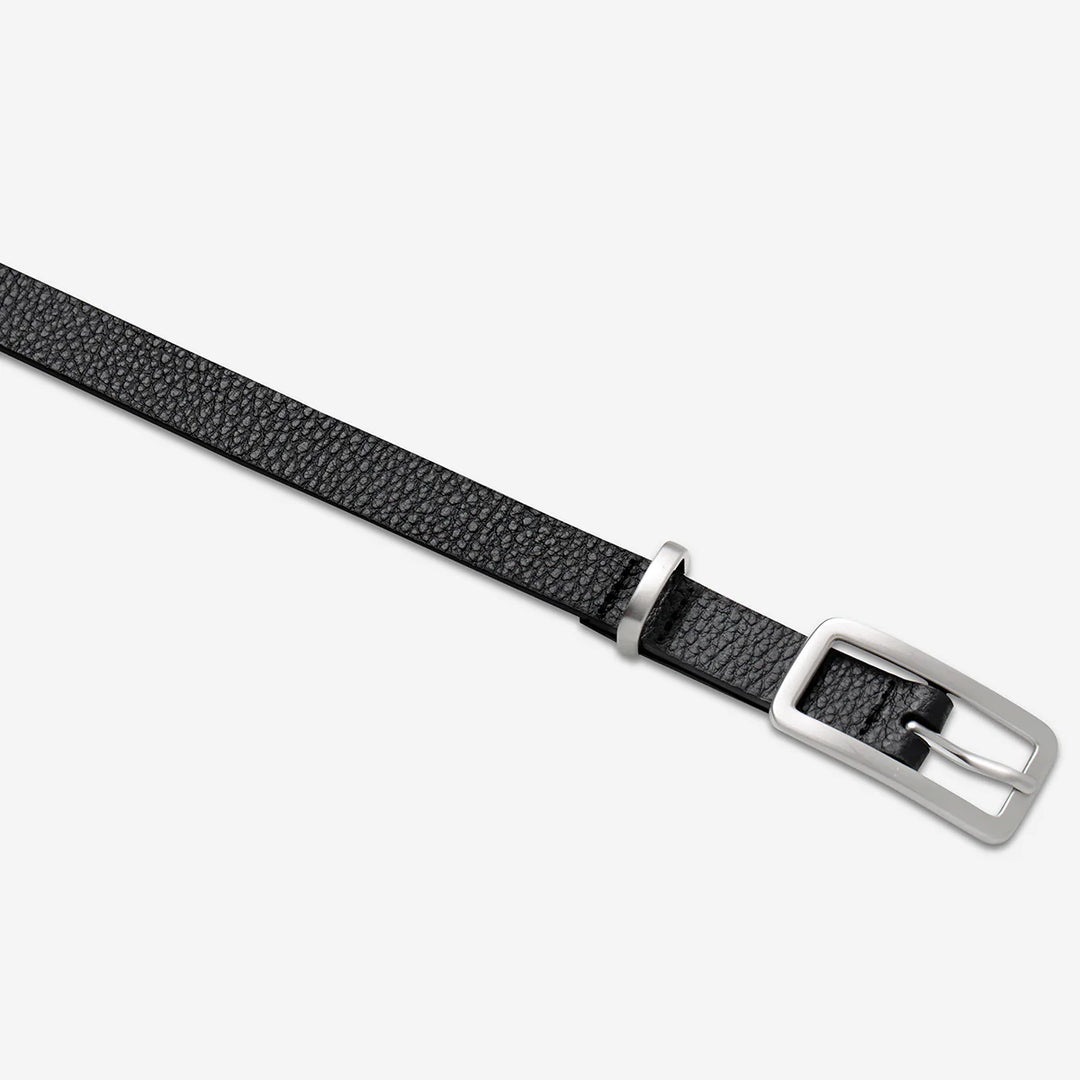 STATUS ANXIETY Womens Muse Leather Belt Black / Silver, WOMENS BELTS, STATUS ANXIETY, Elwood 101