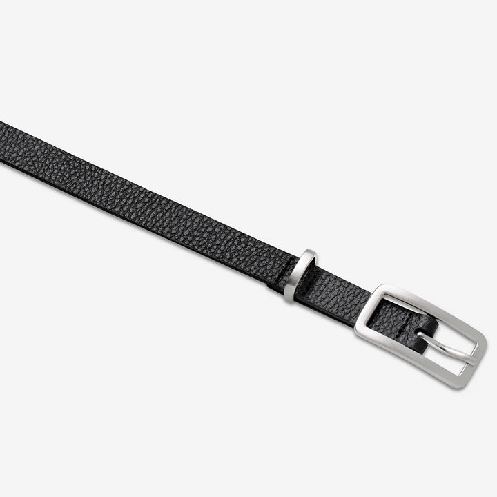 STATUS ANXIETY Womens Muse Leather Belt Black / Silver, WOMENS BELTS, STATUS ANXIETY, Elwood 101