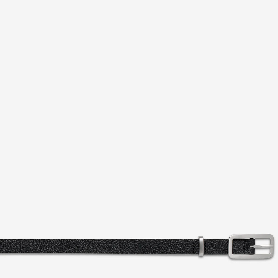 STATUS ANXIETY Womens Muse Leather Belt Black / Silver, WOMENS BELTS, STATUS ANXIETY, Elwood 101