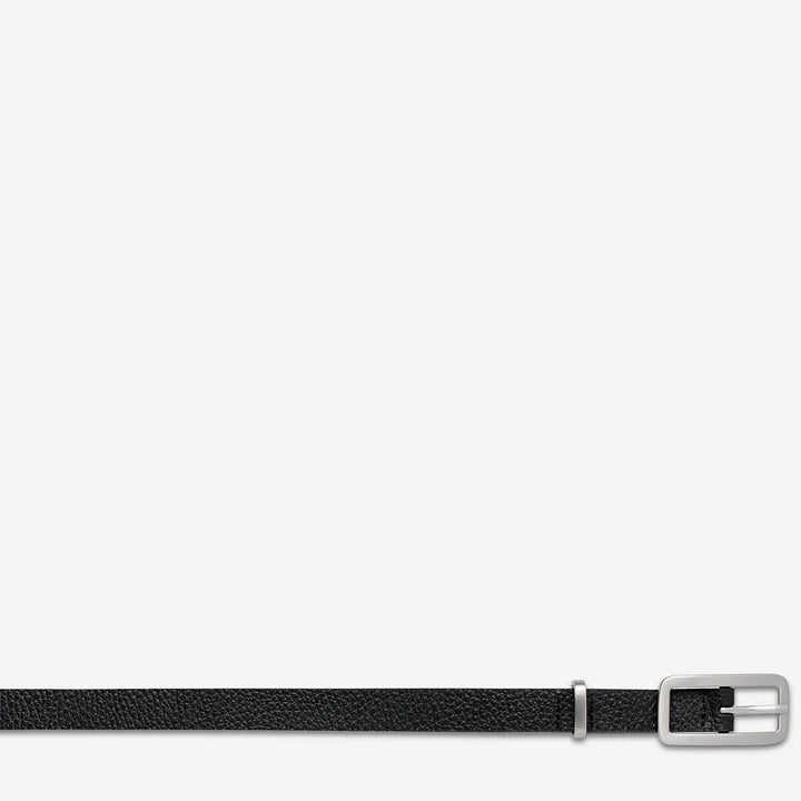 STATUS ANXIETY Womens Muse Leather Belt Black / Silver, WOMENS BELTS, STATUS ANXIETY, Elwood 101