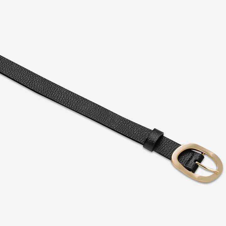 STATUS ANXIETY Womens Nocturne Leather Belt Black / Gold, WOMENS BELTS, STATUS ANXIETY, Elwood 101