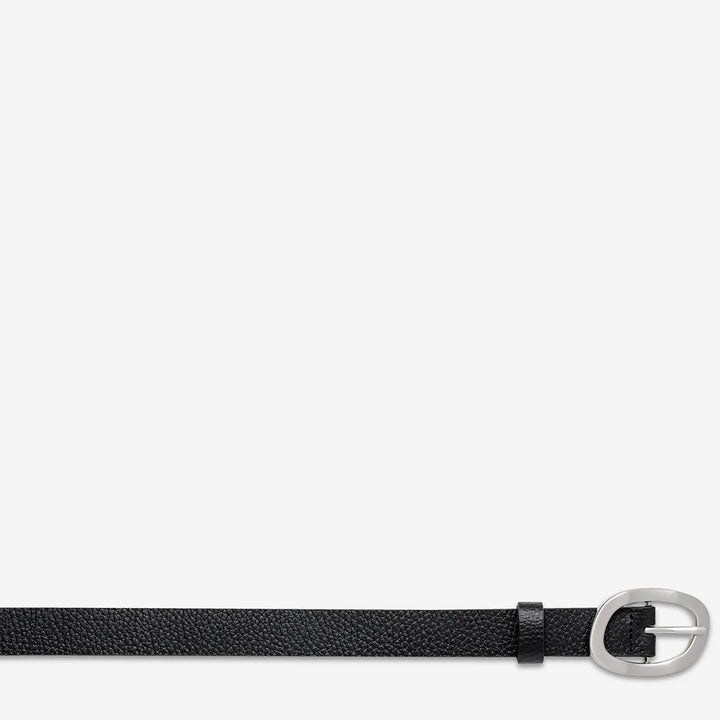 STATUS ANXIETY Womens Nocturne Leather Belt Black / Silver, WOMENS BELTS, STATUS ANXIETY, Elwood 101