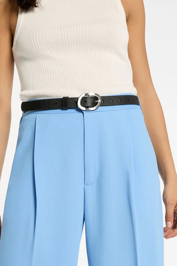 STATUS ANXIETY Womens Nocturne Leather Belt Black / Silver
