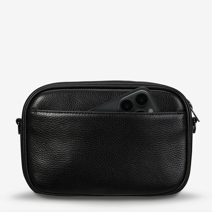 STATUS ANXIETY Womens Plunder Leather Bag with Bonus Dual Straps in Black