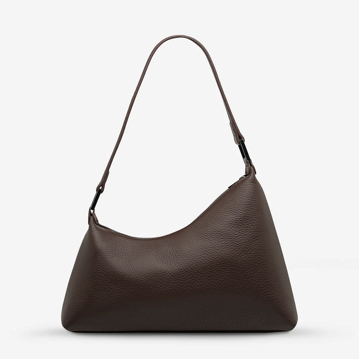 STATUS ANXIETY Womens Reverie Leather Bag - Cocoa, WOMENS BAGS & CLUTCHES, STATUS ANXIETY, Elwood 101