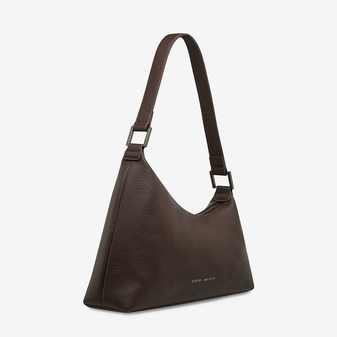 STATUS ANXIETY Womens Reverie Leather Bag - Cocoa, WOMENS BAGS & CLUTCHES, STATUS ANXIETY, Elwood 101