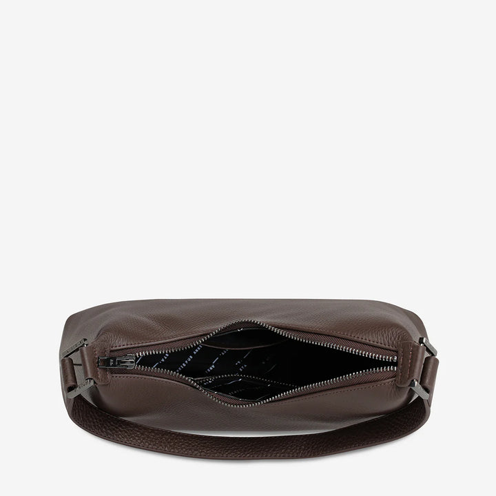 STATUS ANXIETY Womens Reverie Leather Bag - Cocoa, WOMENS BAGS & CLUTCHES, STATUS ANXIETY, Elwood 101