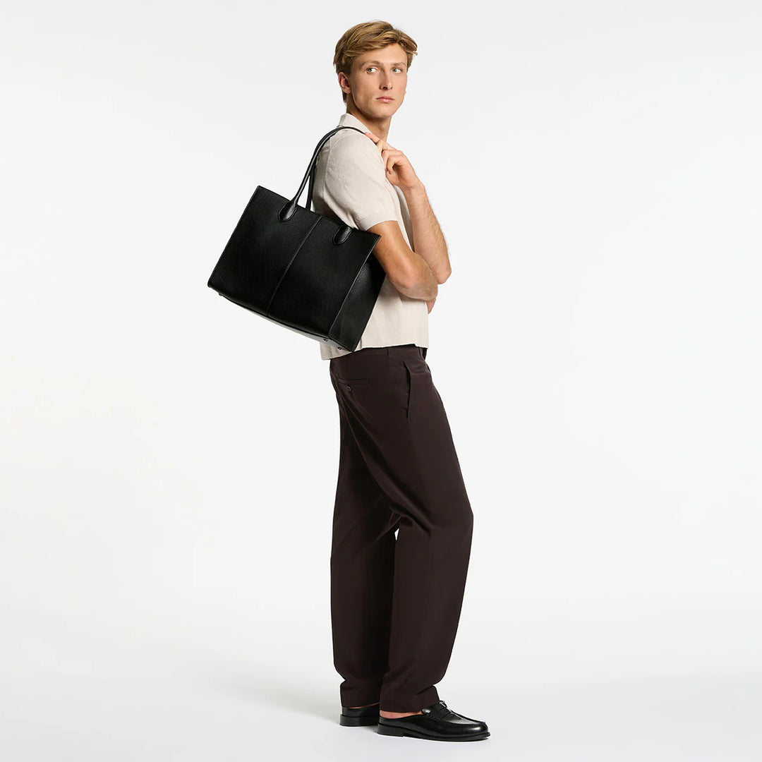 STATUS ANXIETY Womens Without Warning Leather Tote in Black, WOMENS BAGS & CLUTCHES, STATUS ANXIETY, Elwood 101