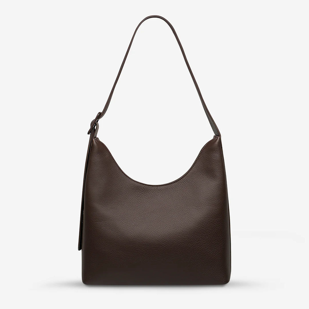 STATUS ANXIETY Womens Take You Higher Leather Bag in Cocoa