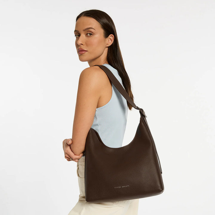 STATUS ANXIETY Womens Take You Higher Leather Bag in Cocoa