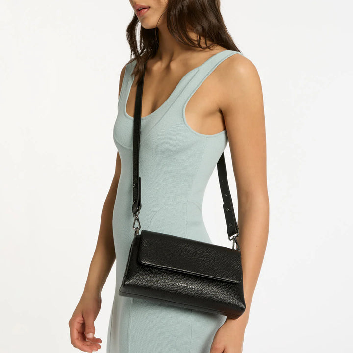 STATUS ANXIETY Womens Zenith Leather Bag - Black, WOMENS BAGS & CLUTCHES, STATUS ANXIETY, Elwood 101