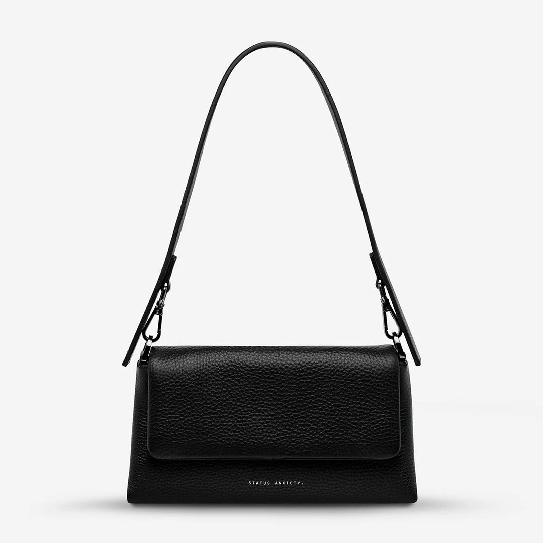 STATUS ANXIETY Womens Zenith Leather Bag - Black, WOMENS BAGS & CLUTCHES, STATUS ANXIETY, Elwood 101