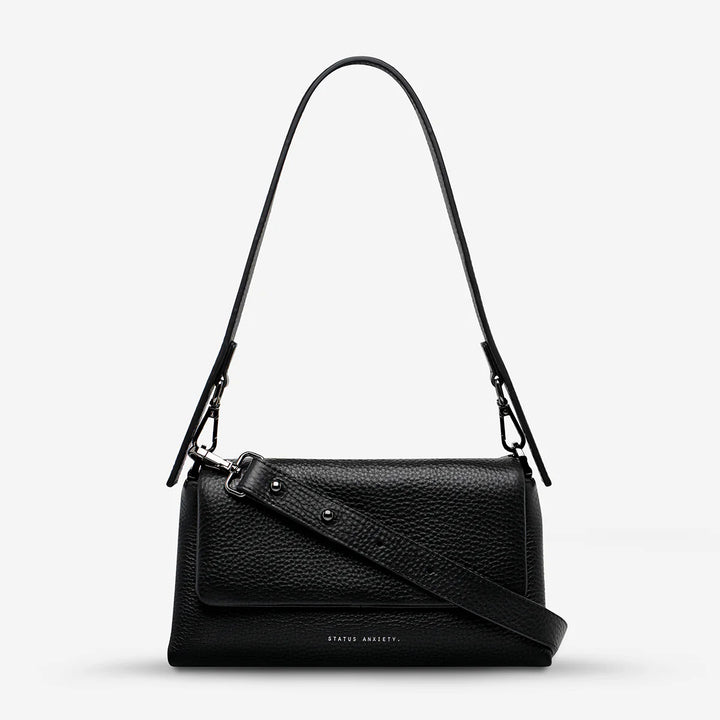 STATUS ANXIETY Womens Zenith Leather Bag - Black, WOMENS BAGS & CLUTCHES, STATUS ANXIETY, Elwood 101