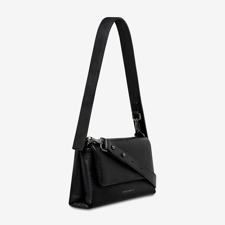 STATUS ANXIETY Womens Zenith Leather Bag - Black, WOMENS BAGS & CLUTCHES, STATUS ANXIETY, Elwood 101