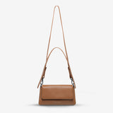 STATUS ANXIETY Womens Zenith Leather Bag - Camel, WOMENS BAGS & CLUTCHES, STATUS ANXIETY, Elwood 101