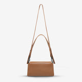 STATUS ANXIETY Womens Zenith Leather Bag - Camel, WOMENS BAGS & CLUTCHES, STATUS ANXIETY, Elwood 101