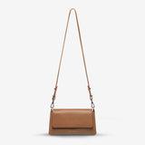 STATUS ANXIETY Womens Zenith Leather Bag - Camel, WOMENS BAGS & CLUTCHES, STATUS ANXIETY, Elwood 101