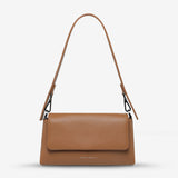 STATUS ANXIETY Womens Zenith Leather Bag - Camel, WOMENS BAGS & CLUTCHES, STATUS ANXIETY, Elwood 101