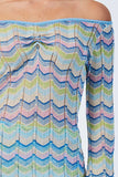 SUBOO Womens Karo Off Shoulder Chevron Knit Mini Dress - Multi, WOMENS DRESSES, SUBOO, Elwood 101