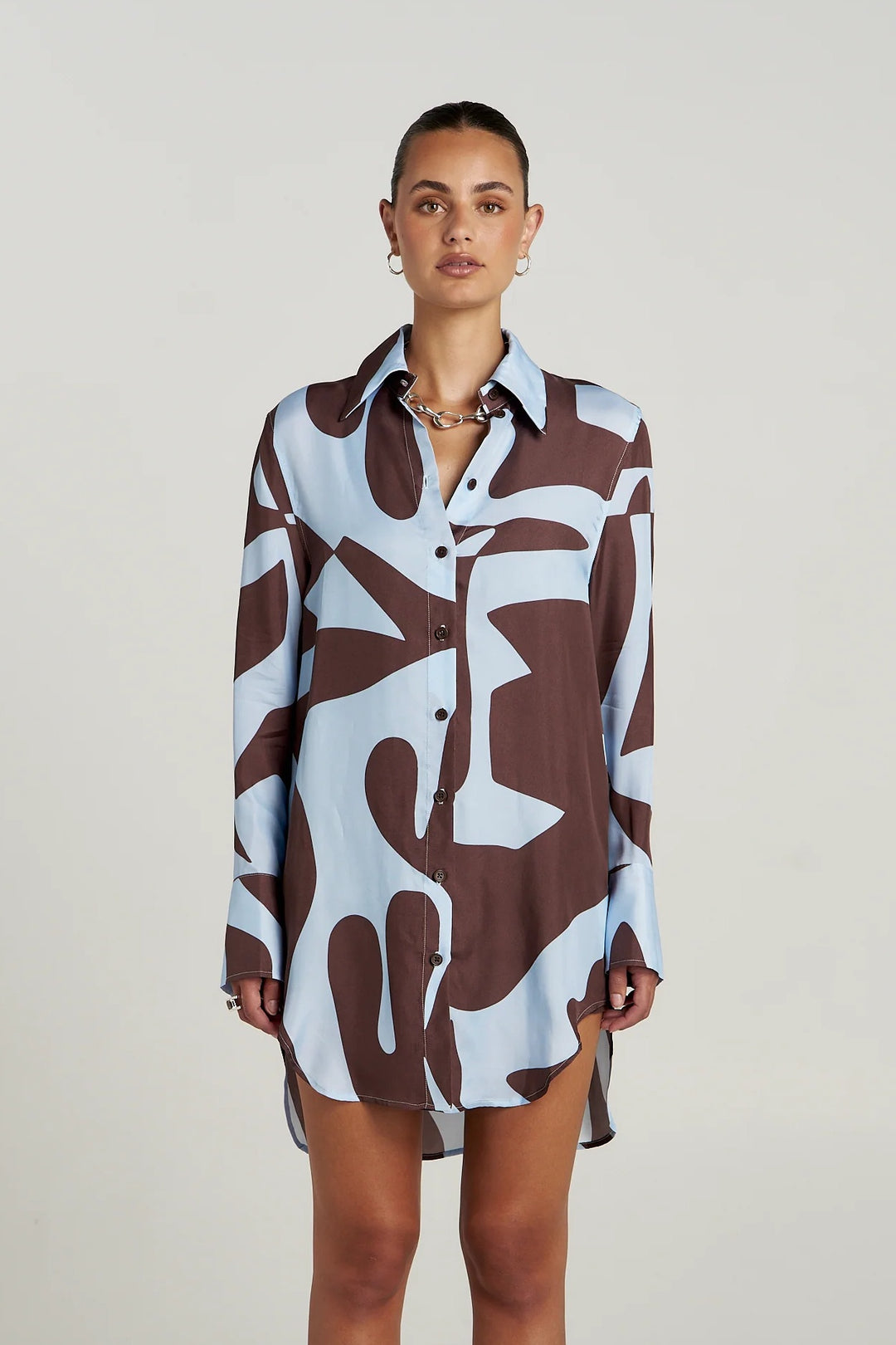 SUMMI SUMMI Womens Ash Long Sleeve Shirt in Mirage Print, WOMENS TOPS & SHIRTS, SUMMI SUMMI, Elwood 101