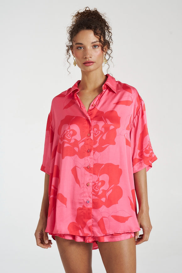 SUMMI SUMMI Womens Big Shirt - A Rose By Any Other Name, WOMENS TOPS & SHIRTS, SUMMI SUMMI, Elwood 101