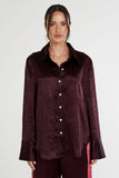 SUMMI SUMMI Womens Cuff Shirt - Plum
