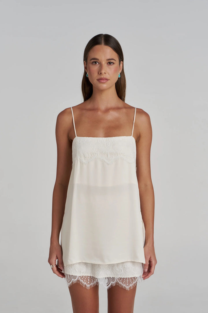 SUMMI SUMMI Womens Florence Shift Top In White