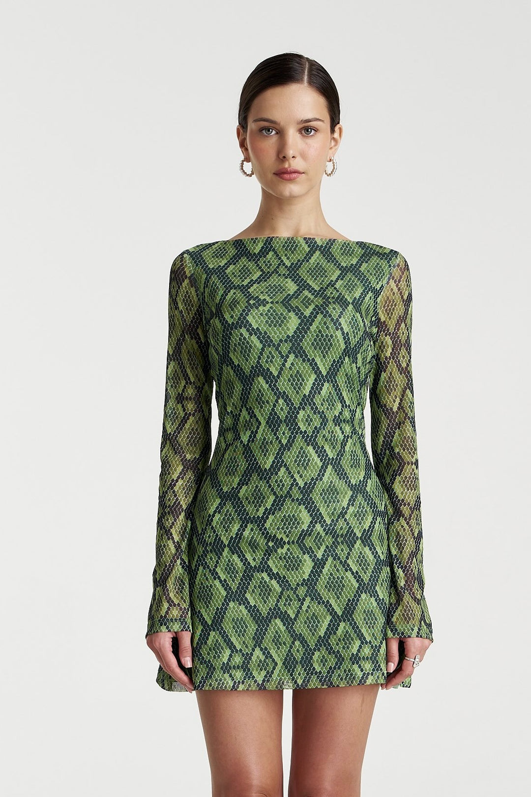 SUMMI SUMMI Womens Hibernate A-Line Mini Dress in Viper, WOMENS DRESSES, SUMMI SUMMI, Elwood 101