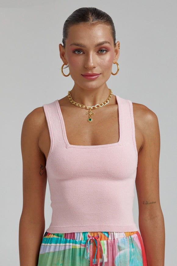 SUMMI SUMMI Womens Knit Tank Top - Blush, WOMENS TOPS & SHIRTS, SUMMI SUMMI, Elwood 101