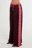 SUMMI SUMMI Womens Neon Plaid Boxer Pant - Plum