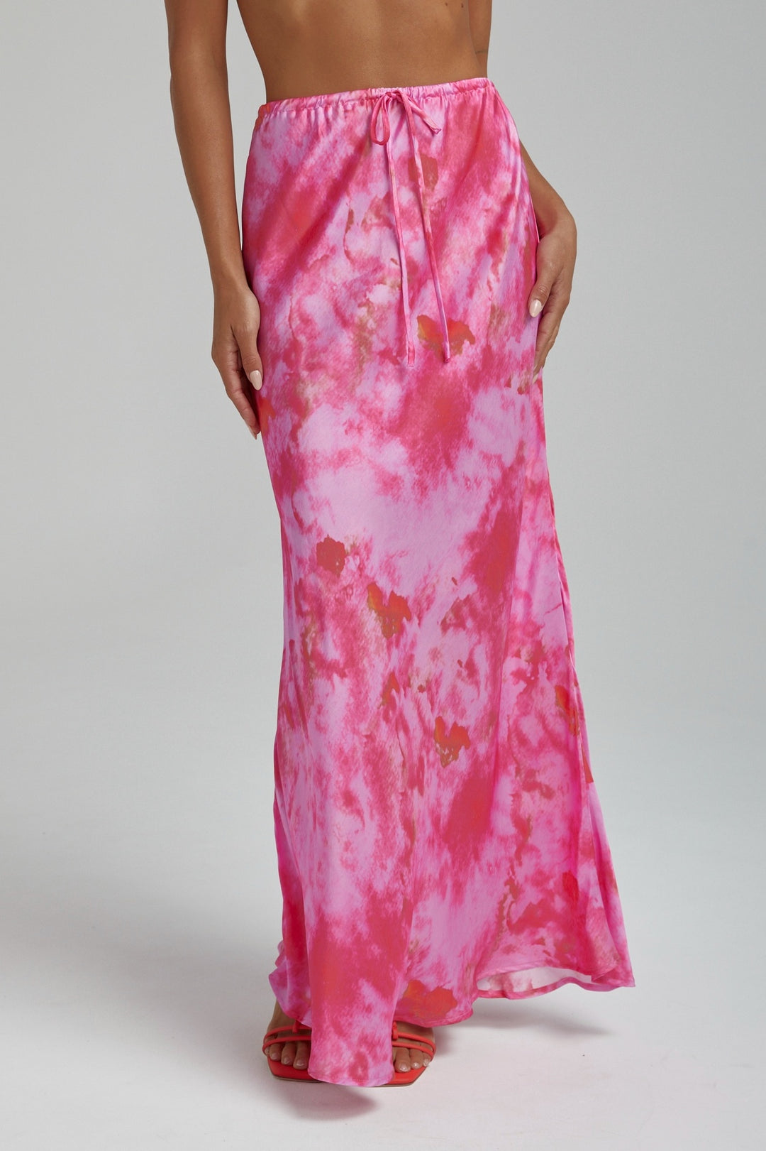 SUMMI SUMMI Womens Relaxed Maxi Skirt - Hibiscus, WOMENS SKIRTS, SUMMI SUMMI, Elwood 101