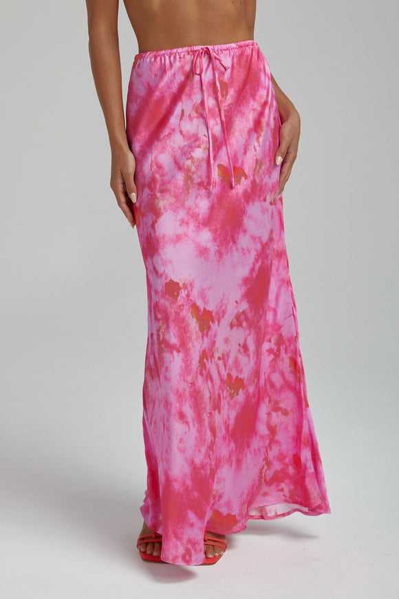 SUMMI SUMMI Womens Relaxed Maxi Skirt - Hibiscus, WOMENS SKIRTS, SUMMI SUMMI, Elwood 101