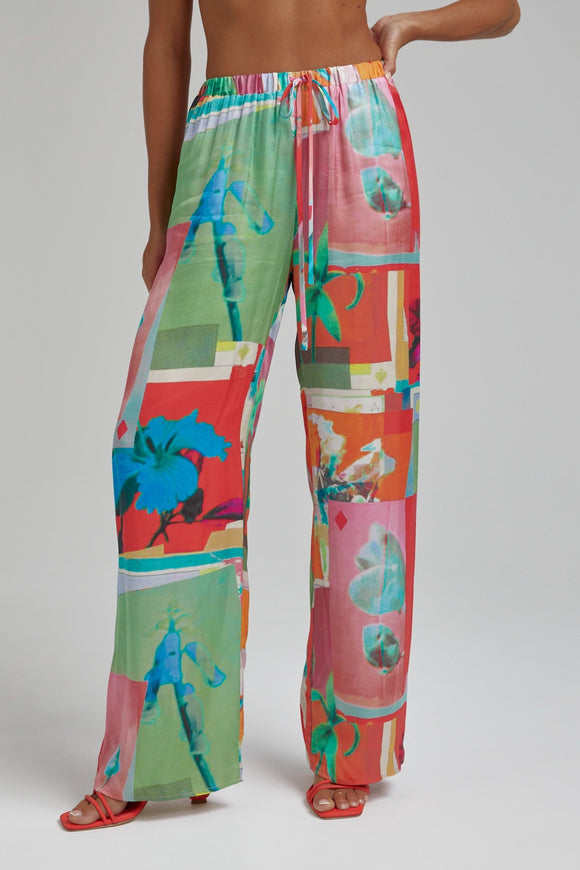SUMMI SUMMI Womens Relaxed Pants - Royal Montage, WOMENS PANTS, SUMMI SUMMI, Elwood 101