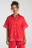 SUMMI SUMMI Womens Sig Linen Shirt - Scarlet Summi, WOMENS TOPS & SHIRTS, SUMMI SUMMI, Elwood 101