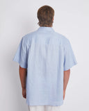 SUMMI SUMMI Womens Big Shirt - Alice Blue Linen, WOMENS TOPS & SHIRTS, SUMMI SUMMI, Elwood 101