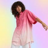 SUMMI SUMMI Womens Big Shirt Linen - Pink Fade, WOMENS TOPS & SHIRTS, SUMMI SUMMI, Elwood 101