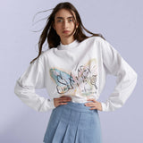 SUMMI SUMMI Womens Long Sleeve Band Tee - White, WOMENS TEES & TANKS, SUMMI SUMMI, Elwood 101