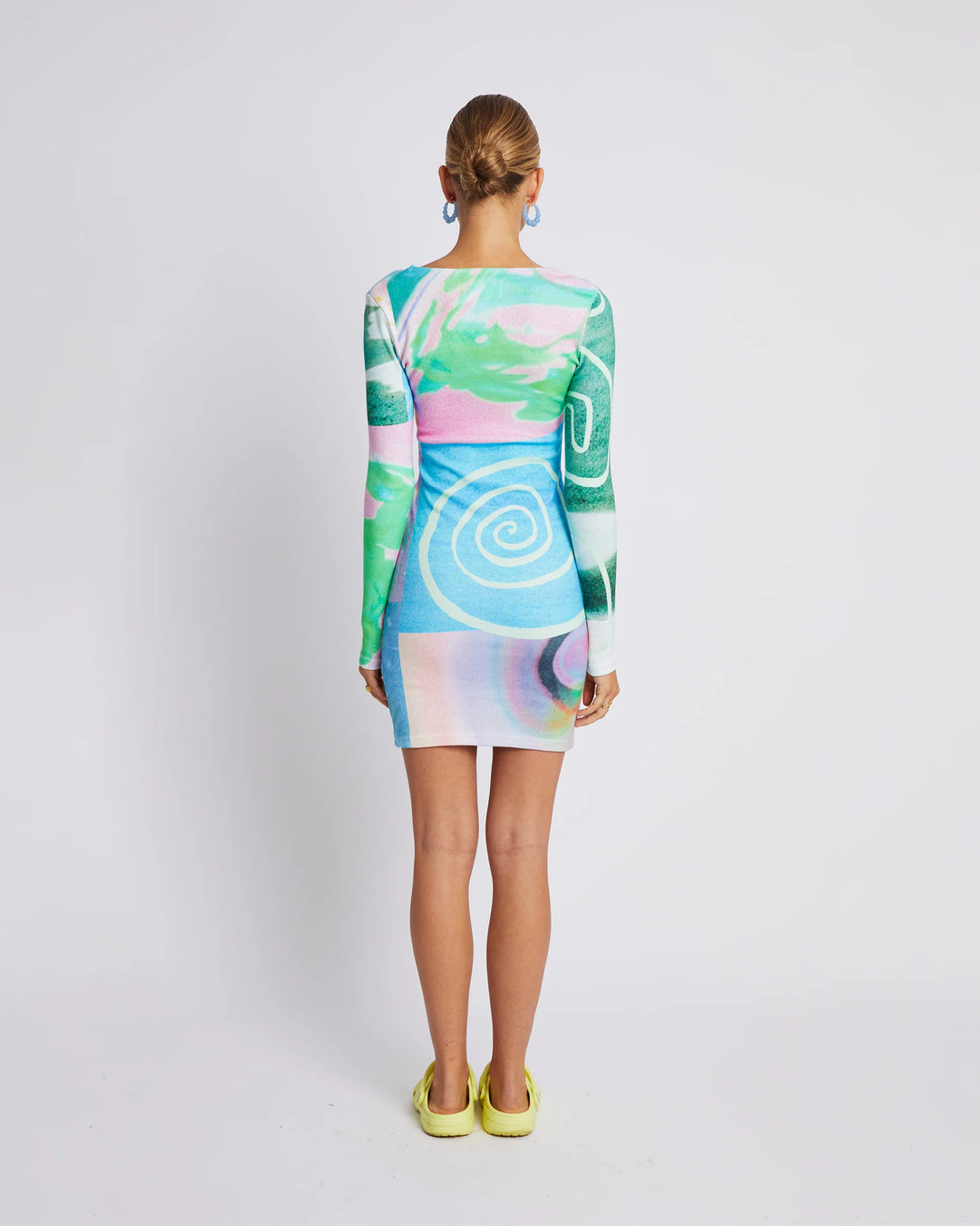 SUMMI SUMMI Womens Long Sleeve Mini Dress - Hypnotic, WOMENS DRESSES, SUMMI SUMMI, Elwood 101