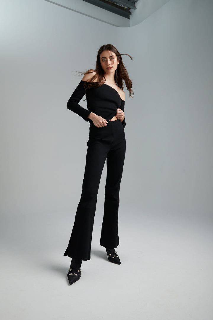 SUMMI SUMMI Womens Long Sleeve Off The Shoulder Top - Black, WOMENS TOPS & SHIRTS, SUMMI SUMMI, Elwood 101