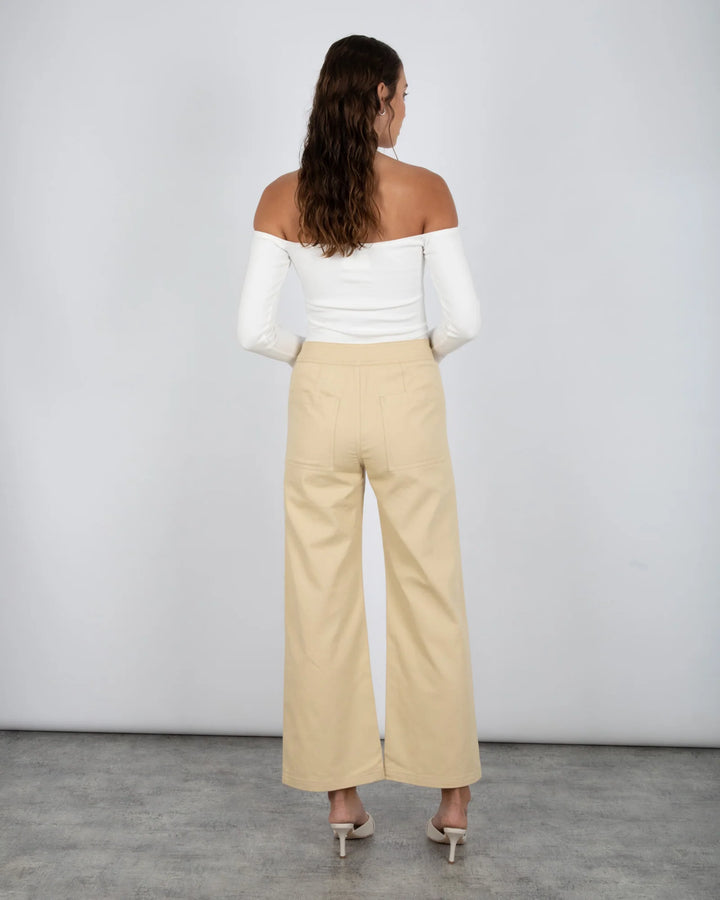 SUMMI SUMMI Womens Long Sleeve  Off The Shoulder Top - Cloud, WOMENS TOPS & SHIRTS, SUMMI SUMMI, Elwood 101