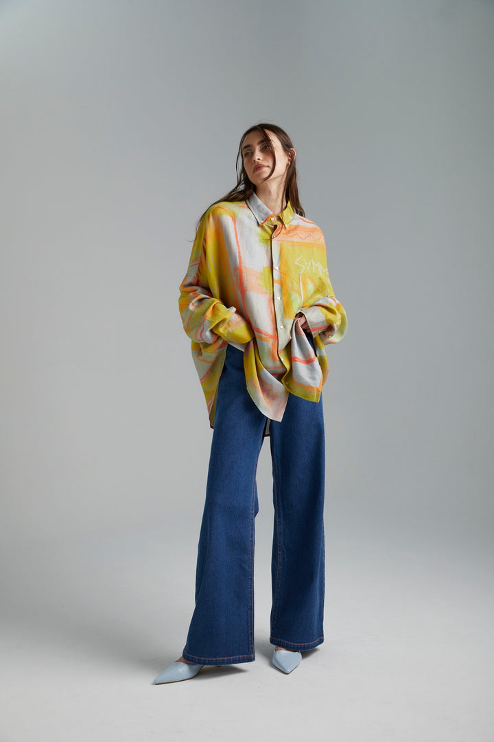 SUMMI SUMMI Womens Oversized Long Sleeve  Shirt - Sigil, WOMENS TOPS & SHIRTS, SUMMI SUMMI, Elwood 101