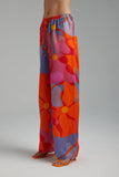 SUMMI SUMMI Womens Silk Elastic Waist Drawstring Pant - Melted Blooms, WOMENS PANTS, SUMMI SUMMI, Elwood 101