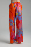 SUMMI SUMMI Womens Silk Elastic Waist Drawstring Pant - Melted Blooms, WOMENS PANTS, SUMMI SUMMI, Elwood 101