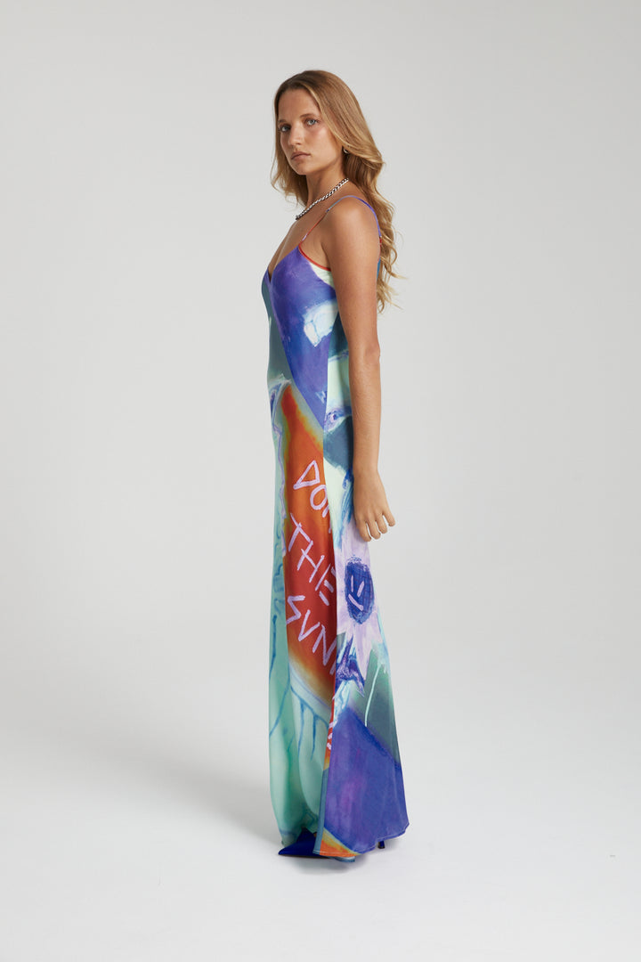 SUMMI SUMMI Womens Siren Dress - Blue Sunflower, WOMENS DRESSES, SUMMI SUMMI, Elwood 101